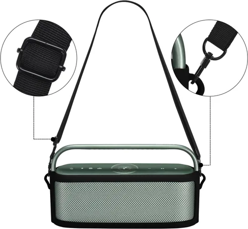 Vista 5 de Funda de silicona compatible con Soundcore Motion X600 portátil Bluetooth altavoz, accesorios de viaje, funda de goma con protección Motion X600