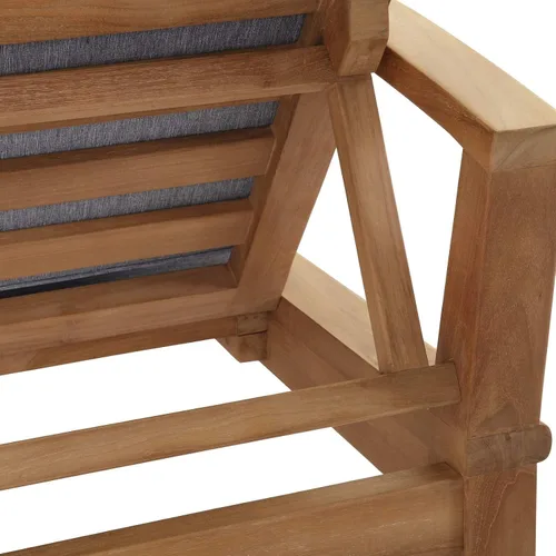 Vista 8 de Modway EEI-1151-NAT-GRY-SET Marina - Silla de salón de madera de teca de grado A para exteriores, color gris natural