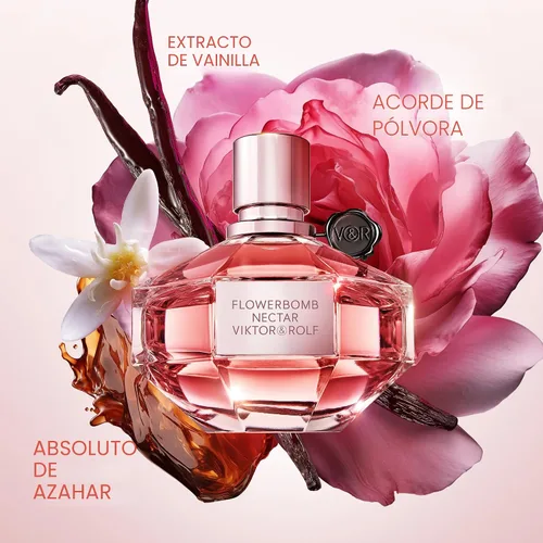 Vista 2 de Viktor&Rolf - Flowerbomb Nectar Eau de Parfum - Perfume para mujer - Floral, picante y cálido - Con notas de pólvora y vainilla