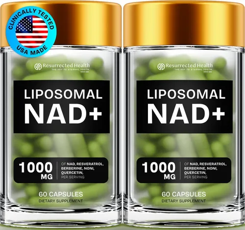 Vista 10 de Suplemento liposomal NAD para mujeres con Noni Suplemento de resveratrol NAD 5 en 1 con berberina y quercetina Alternativa al polvo puro NMN