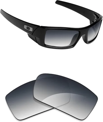 Vista 29 de Alphax Polarized Replacement Lenses for Oakley Gascan OO9014 60mm Sunglasses Glare Reduction Precision Cutting Espejo de oro de 24 quilates