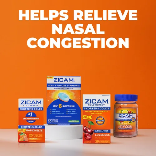 Vista 4 de Zicam Remedio para el frío Spray nasal sin goteo con mentol refrescante y eucalipto, homeopático, sin zinc, medicina pre-fría, acorta la duración