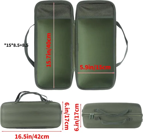 Vista 9 de Funda compatible con altavoz Bluetooth portátil JBL Xtreme 5 (verde militar)