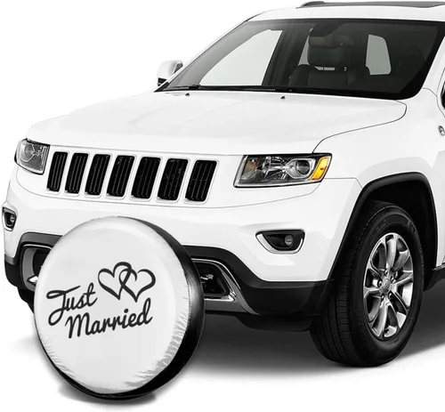 Vista 42 de Cool Cat and UFO Spare Tire Cover Wheel Protectors Dust-Proof Wheel Tire Cover Fit Trailer, Rv, Sand Many Vehicle 14inch