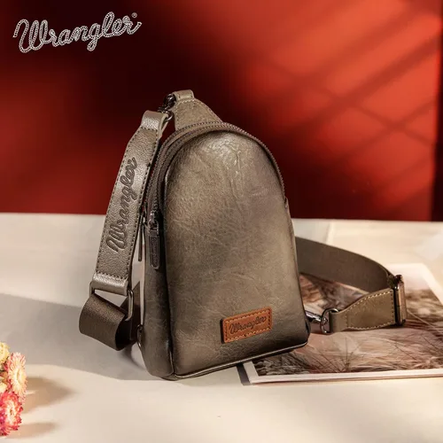 Vista 2 de Wrangler Bolso bandolera para mujer con correa desmontable, gris claro (A-Light Gray)