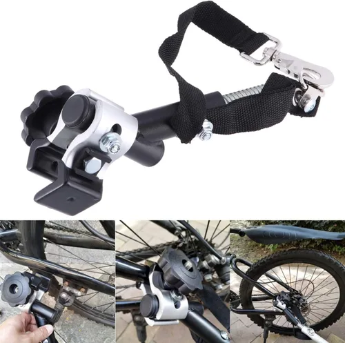 Vista 2 de NOLITOY Accesorio de remolque de bicicleta, remolque de bicicleta, acoplador universal para remolque de bicicleta, conector de enganche de remolque