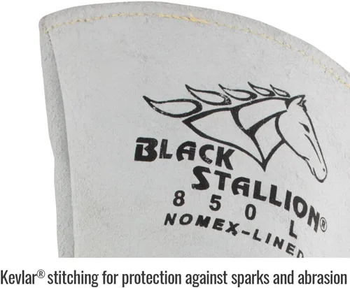 Vista 2 de Black Stallion (750) Premium Grain Elkskin Stick Glove