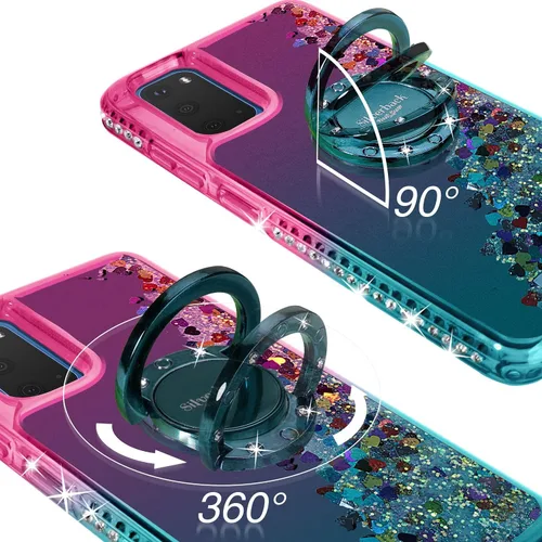 Vista 3 de Silverback Funda para Samsung Galaxy S20 con soporte de anillo, color verde