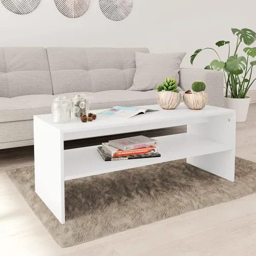Vista 2 de vidaXL Mesa de centro sofá lateral extremo teléfono sofá té acento mesa de almacenamiento escritorio dormitorio sala muebles soporte blanco