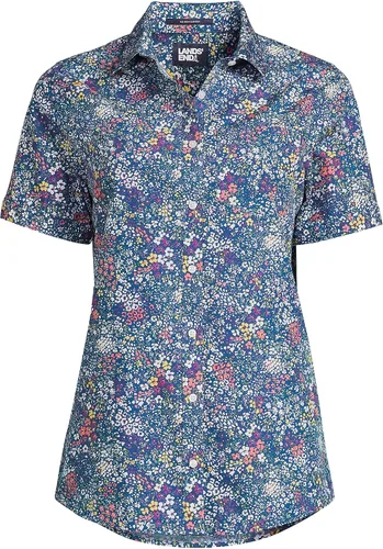 Vista 2 de Lands' End Camisa de manga corta sin planchado para mujer
