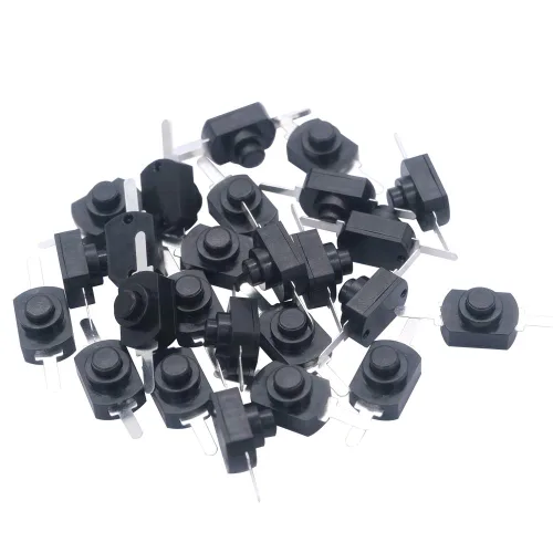 Vista 6 de mxuteuk 50 unids interruptor de botón micro autobloqueo DC 30V 1A para SMD tipo linterna lámpara luz salida de pared pestillo mini interruptor