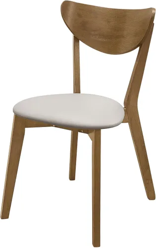 Vista 6 de Silla Bentwood para comedor con cojín y asiento tapizados, diseño escandinavo moderno de mediado de siglo, por Coaster Home Furnishings, (juego de 2)
