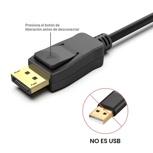 Vista 3 de BENFEI 4K DisplayPort to HDMI 3 Feet Cable Negro