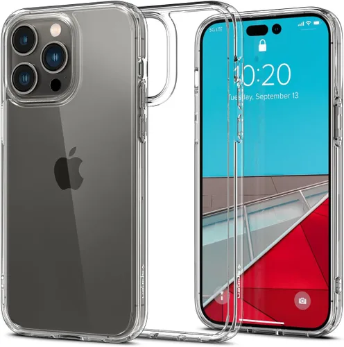 Vista 21 de Spigen Funda para iPhone 12 Mini, ultra híbrida, sin anillo magnético, antiamarilleo, transparente