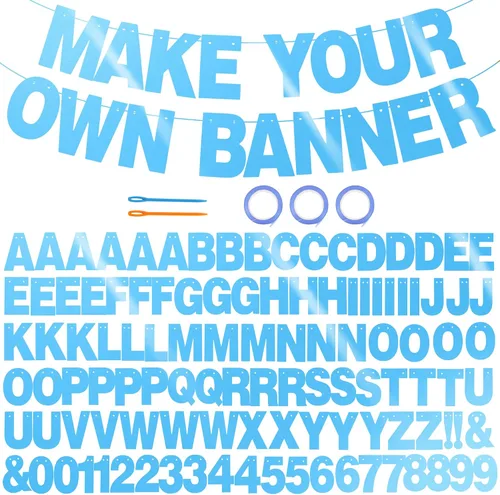 Vista 62 de 116 piezas de letras de la A a la Z DIY Banner personalizado Colorido