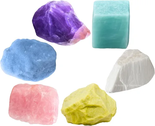 Vista 38 de Amazing Gemstone Cristales para manifestación de ansiedad, juego de 6 cristales curativos de amatista, sodalita, labradorita, angelita, granate