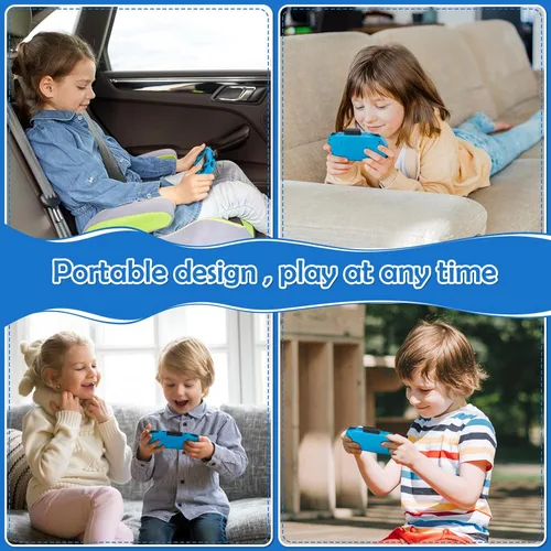 Vista 5 de Juego de mano de 16 bits para niños, reproductor de juegos retro de pantalla grande de 3.0 pulgadas, juegos retro precargados de 200 HD para niños