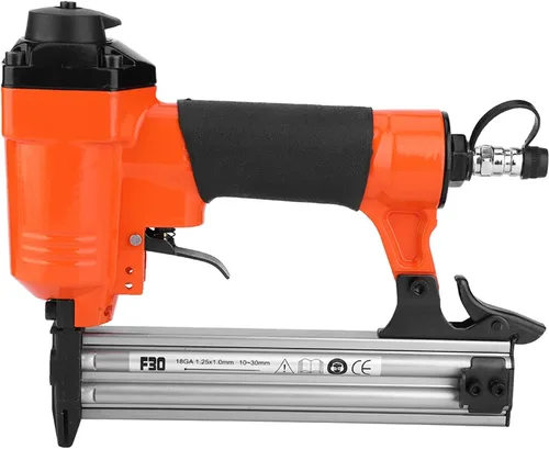 Vista 7 de Pistola de clavos neumática F30, clavadora de acero fundido de grado industrial para carpintería, herramienta de grapadora de uñas recta resistente