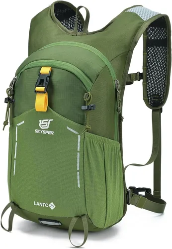 Vista 12 de SKYSPER Mochila de senderismo pequeña – Mochila de viaje de 15 L, ligera, resistente al agua, mochilas de senderismo para mujeres y hombres, Negro
