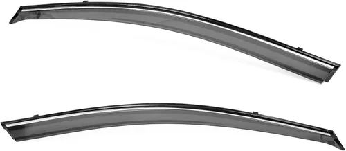 Vista 6 de IKON MOTORSPORTS - Visera de ventana compatible con Nissan Altima 2013-2018, policarbonato teñido ahumado y semitransparente con ribete cromado