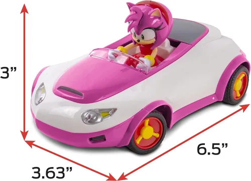 Vista 4 de NKOK Sonic Racing RC Car Amy Rose escala 1:28, 2.4 GHz, con licencia