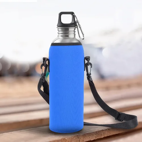 Vista 8 de RiToEasysports Funda para botella de agua, 33.8 fl oz para botella de agua, cubierta aislada de neopreno con correa para botellas de plástico