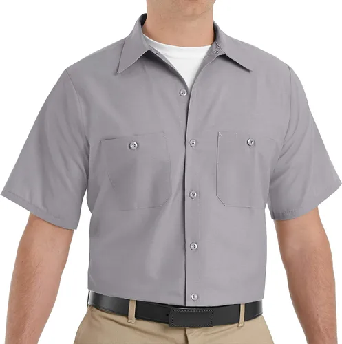 Vista 25 de Red Kap Camisa de uniforme de manga larga para hombre Negro