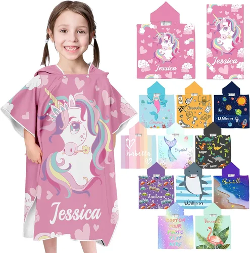 Vista 31 de Toallas de playa personalizadas para niños, toallas de playa personalizadas con nombres, regalos personalizados para niños pequeños, niñas