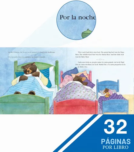 Vista 4 de Carson Dellosa Classic Fairy Tale Books in Spanish & English, Bilingual