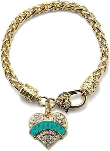 Vista 227 de Inspired Silver - Pulsera de plata con dije de corazón pavé con circonitas cúbicas
