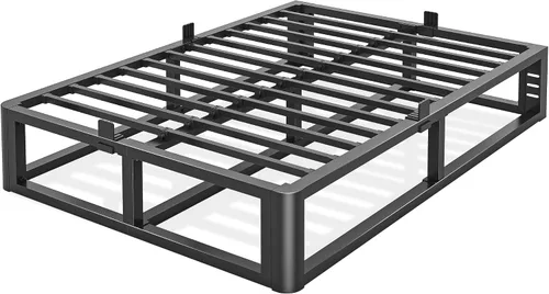 Vista 10 de Firpeesy - Base para cama King de metal de 10 pulgadas con patas de esquinas redondeadas y anti-doblado, listones de acero resistente de 3500 LBS