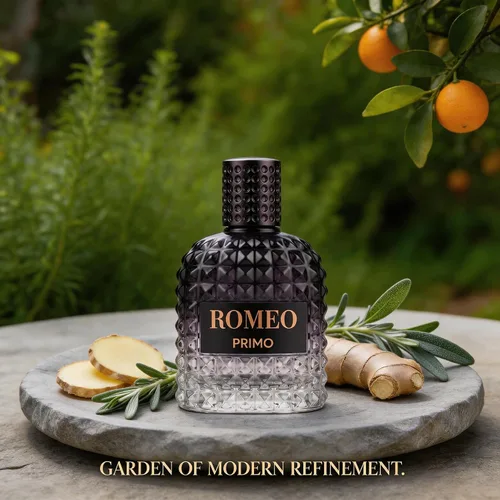 Vista 2 de A CENTER Romeo Primo Eau de Toilette para hombre, 3.4 onzas líquidas, 3.4 fl oz, perfil aromático de madera marina Hoja de violeta, jengibre