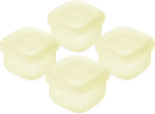 Vista 12 de Olababy Contenedores de Almacenamiento de Silicona Clear Sense 4 piezas para Alimentos de Bebé, Snacks, Fórmula, Puré, Salsa y Más Sin Micro