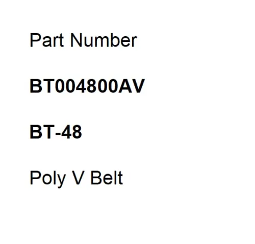 Vista 2 de BT004800AV BT-48 Correa de transmisión del compresor de aire compatible con correa Poly V 1PCS