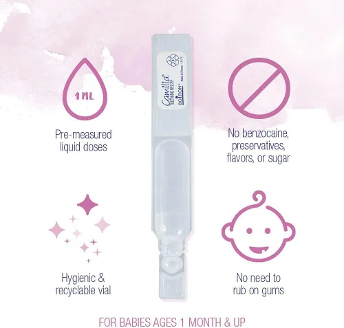 Vista 3 de Boiron Camilia - Gotas de dentición para alivio diurno y nocturno de encías dolorosas o hinchadas e irritabilidad en bebés, 40 goteros líquidos en 8