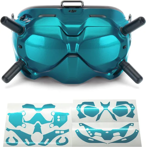 Vista 9 de WRAPGRADE Skin compatible con DJI FPV Gafas V2 (Airforce Silver)