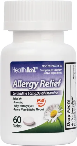 Vista 8 de HealthA2Z® Alivio para la alergia Loratadina 10 mg Antihistamínico Sin somnolencia Alivio de la picazón de garganta, estornudos, secreciones