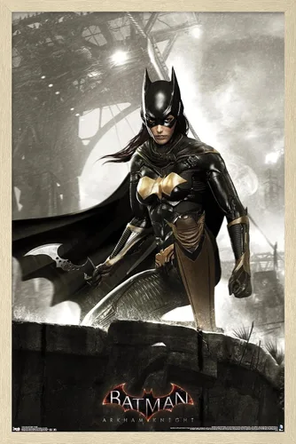 Vista 12 de Trends International DC Comics Video Game-Arkham Knight-Batgirl - Póster de pared, 14.72 x 22.37 pulgadas, versión enmarcada de madera de granero