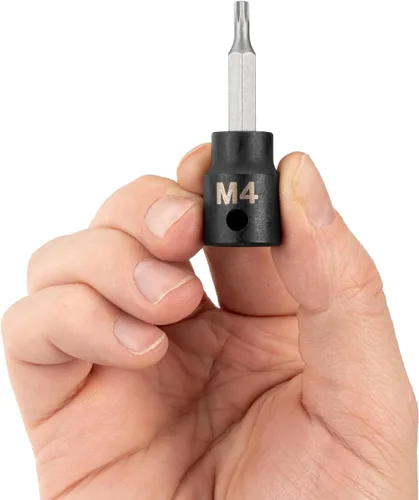 Vista 3 de TEKTON Zócalo de impacto de 3/8 pulgadas x M4 Triple Square Bit SIB18204