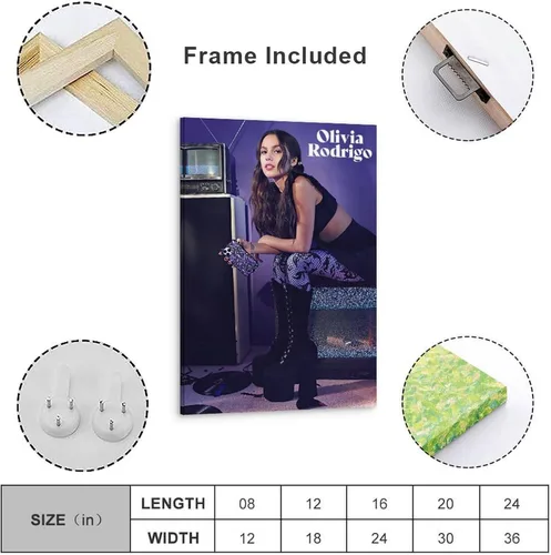 Vista 4 de Maynuo Olivia - Póster de Rodrigo con cubierta de música artística, póster artístico y arte de pared para colgar en la pared para pasillos