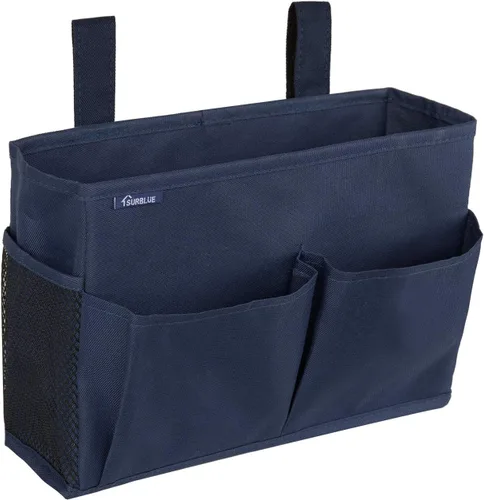 Vista 38 de Surblue Organizador de cama colgante para mesita de noche, bolsa de almacenamiento con bolsillo para literas y camas de hospital, habitaciones