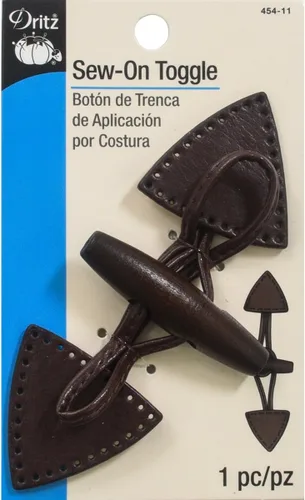 Vista 5 de Dritz 454-1 Palanca para coser, botón de madera oscura, negro