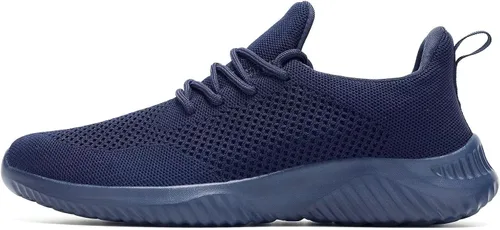 Vista 3 de Zapatos de tenis sin cordones para hombre, ligeros, transpirables, informales, suela suave, malla para el trabajo, gimnasio, tenis