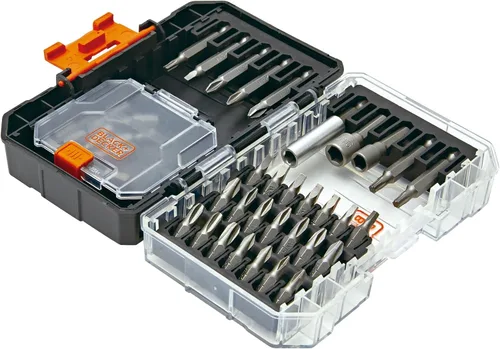 Vista 4 de BLACK+DECKER BLACK + DECKER - Juego de puntas de destornillador, 40 piezas (BDAST40SETFF)