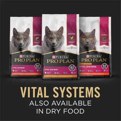 Vista 4 de Purina Pro Plan Wet Cat Food Vital Systems - Alimento para gatos en salsa húmeda 4 en 1 para inmune, cerebro, músculos y visión, (paquete de 24)