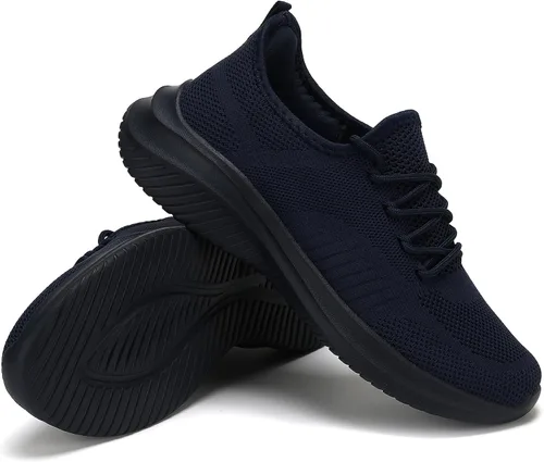 Vista 2 de LCGJR Zapatos de senderismo para hombre, ultraligeros, informales, sin cordones, para entrenamiento, tenis para hombre, malla transpirable, cómoda