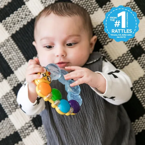Vista 2 de Baby Einstein Teether-Pillar Rattle and Chill - Juguete para dentición, a partir de 3 meses
