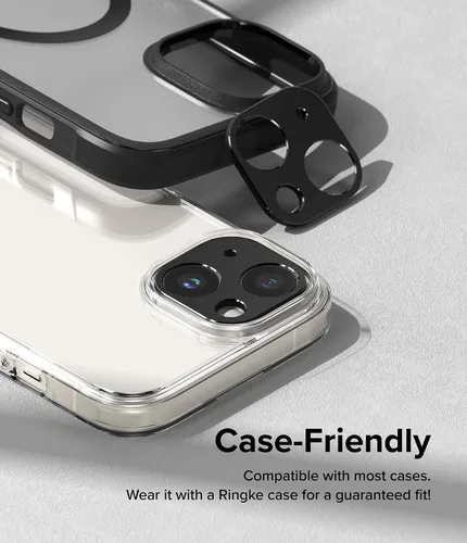 Vista 9 de Ringke Estilo de cámara [Haz que el teléfono se vea mejor] Compatible con protector de lente de cámara iPhone 15 y protector de lente de cámara