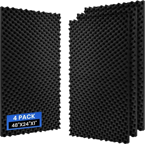 Vista 10 de Focusound Paquete de 18 paneles de espuma acústica, paneles de espuma a prueba de sonido para cajas de huevos de 2 x 12 x 12 pulgadas, paneles