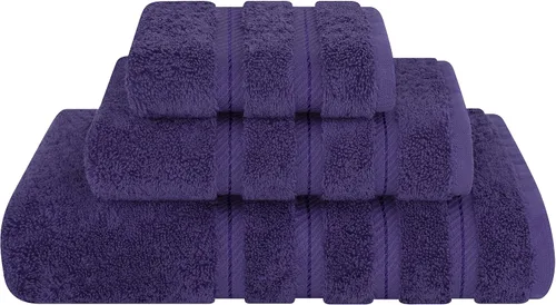 Vista 140 de American Soft Linen - Juego de toallas de 3 piezas, 1 toalla de baño, 1 toalla de mano y 1 toalla pequeña, 100% algodón turco para baño, juego